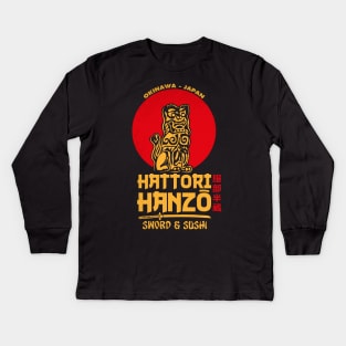 Hattori Hanzo Sword e Sushi Kids Long Sleeve T-Shirt